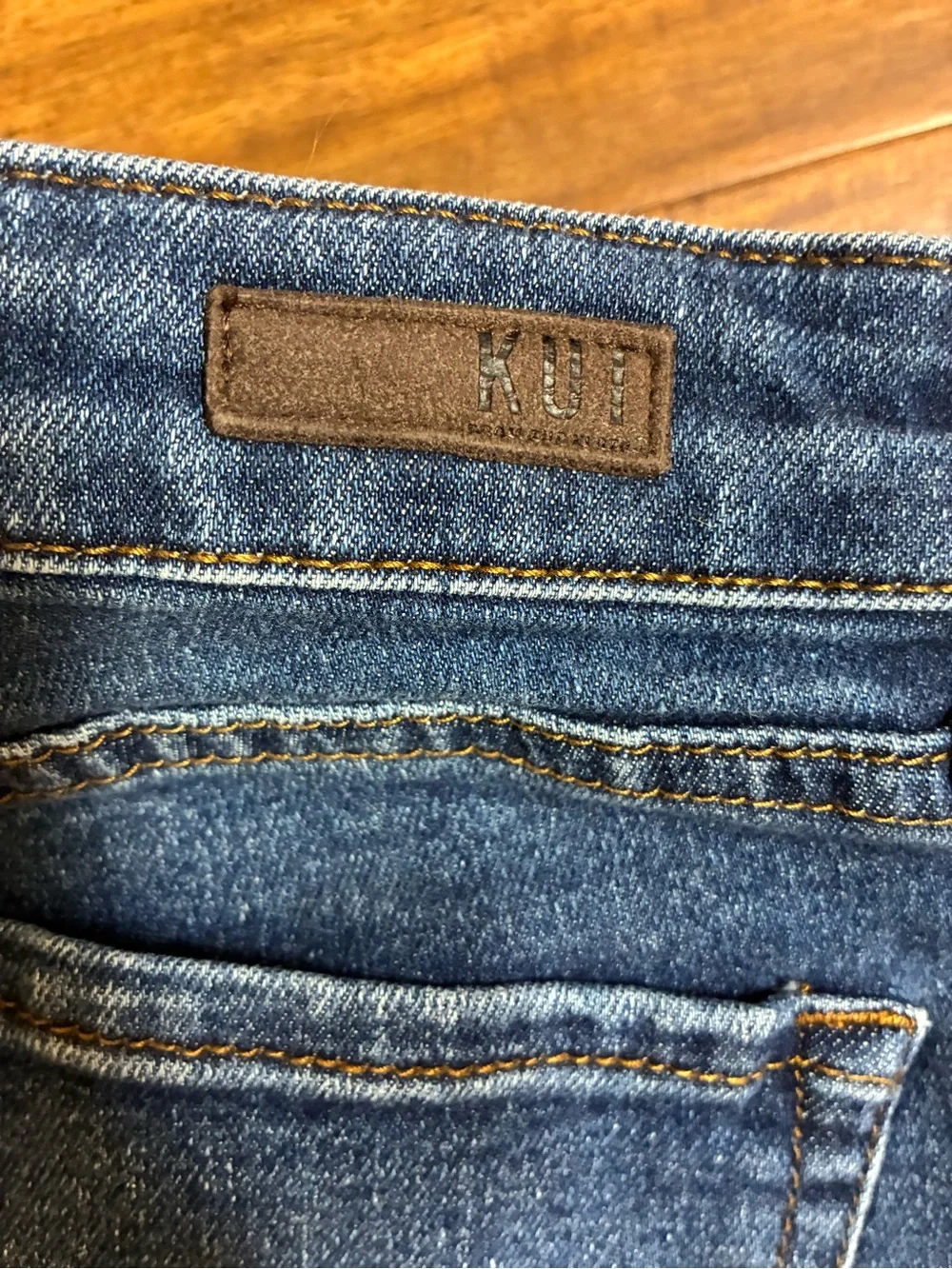 Kut from the Kloth Cropped Slim Ankle Jeans in Dark Blue Wash - Picture 4 of 7
